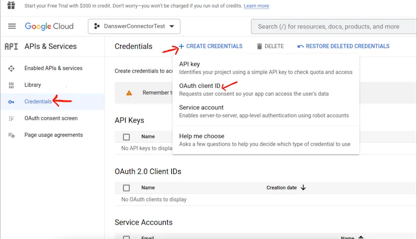 Authorized origins and redirect URIs for Gmail OAuth client