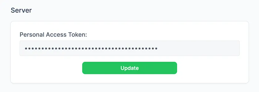 Negere-Fej Jira Server connector personal access token form